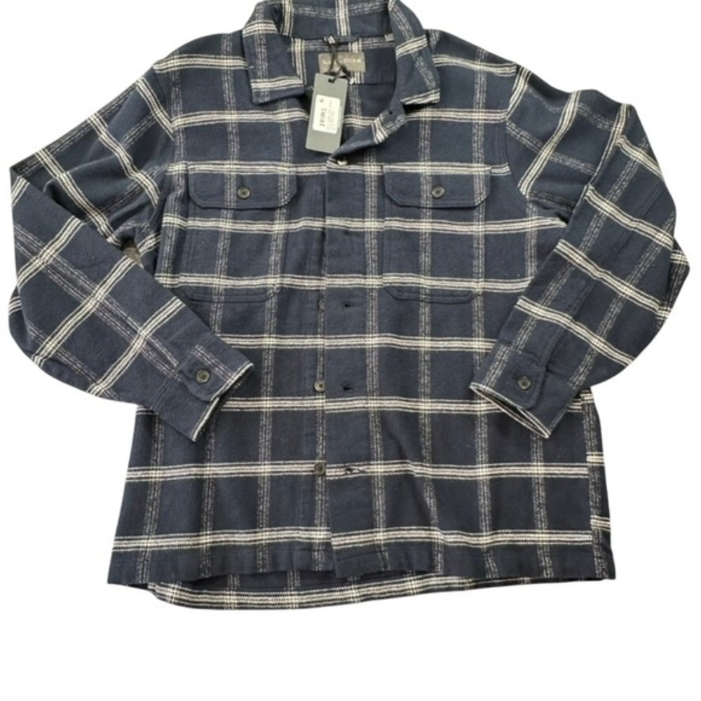 Slate & Stone Mens Heavy Flannel Shirt Jacket Navy Plaid NWT Size L‎ Outdoors